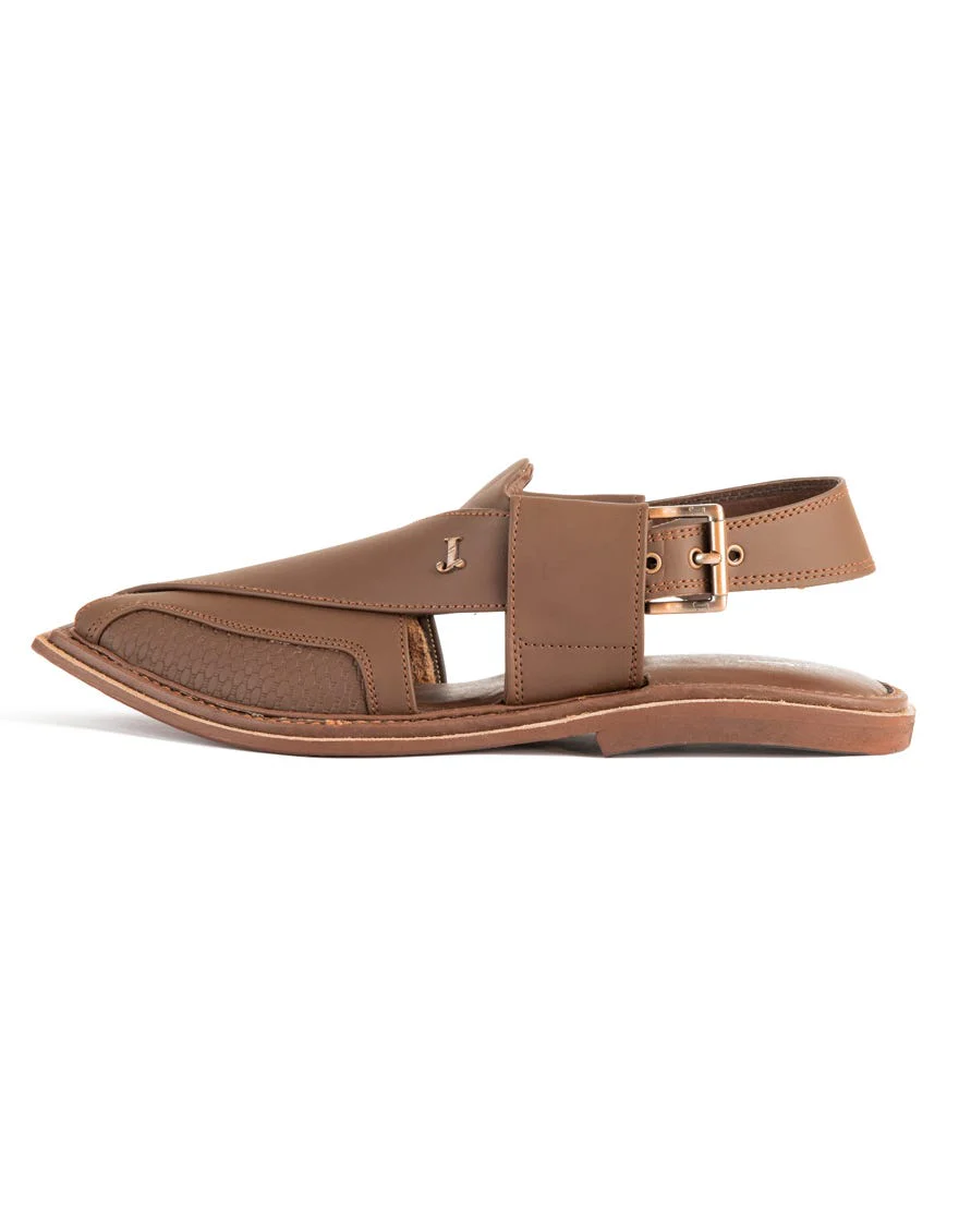 CHOCOLATE BROWN PESHAWARI SANDALS | JJFW-JPC-US-11418-R2/S23-ZU-PLN - Image 2