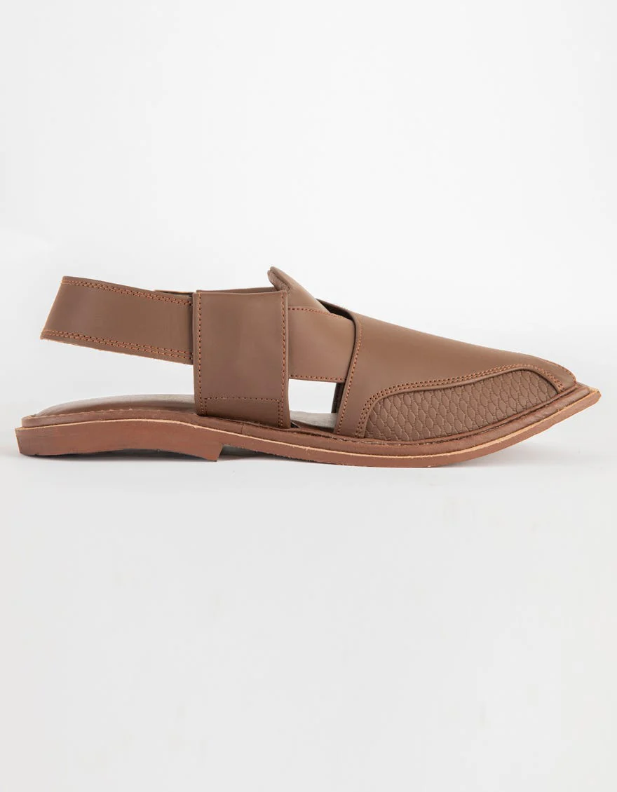 CHOCOLATE BROWN PESHAWARI SANDALS | JJFW-JPC-US-11418-R2/S23-ZU-PLN - Image 3