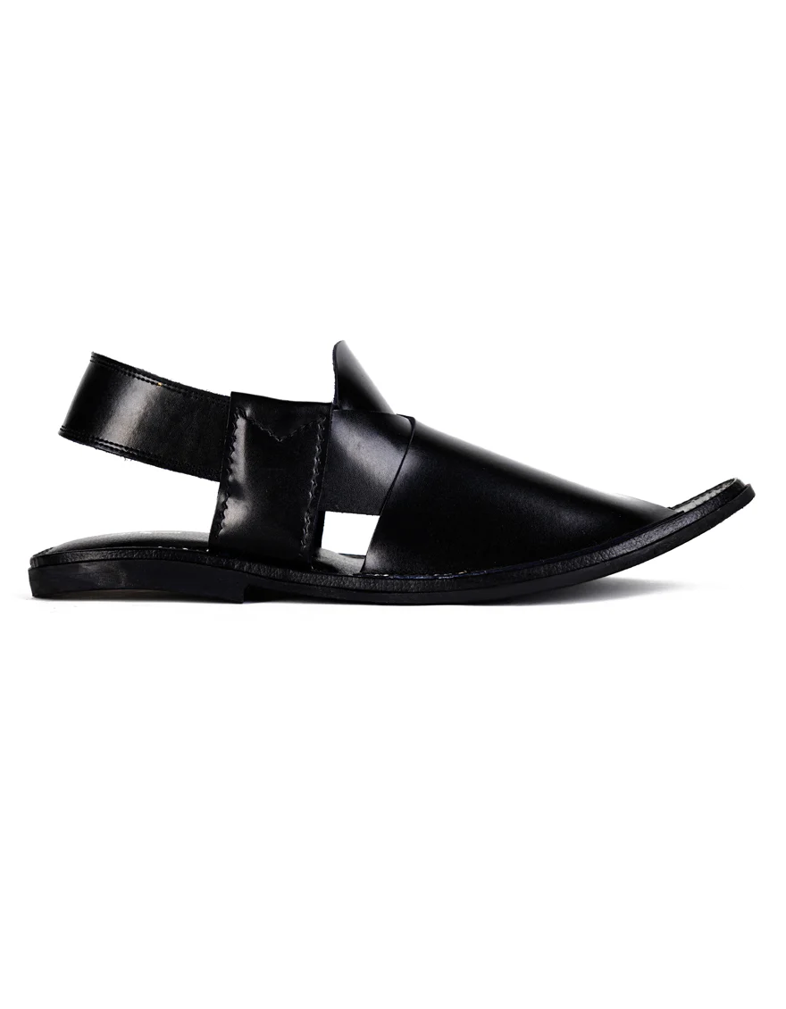 BLACK PESHAWARI SANDALS | JJFW-JPC-US-11426/S23-RM-PLN - Image 3