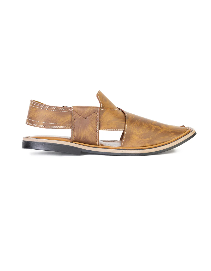 BROWN HIGH CHORME PESHAWARI SANDALS | JJFW-JPC-US-11432/S23-MQ-PLN - Image 2