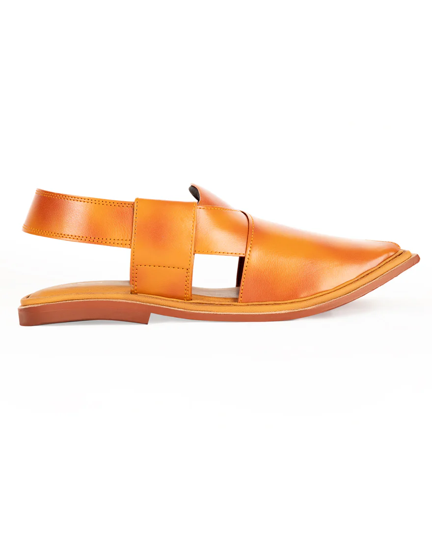 RUST PLAIN PESHAWARI SANDALS | JJFW-JPC-US-11435/S23-ZU-PLN - Image 2