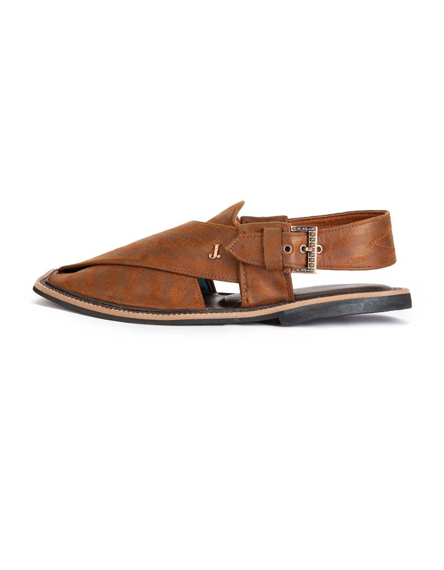 BROWN PESHAWARI SANDALS | JJFW-JPC-US-177/S21-HA-JJ6907 - Image 2