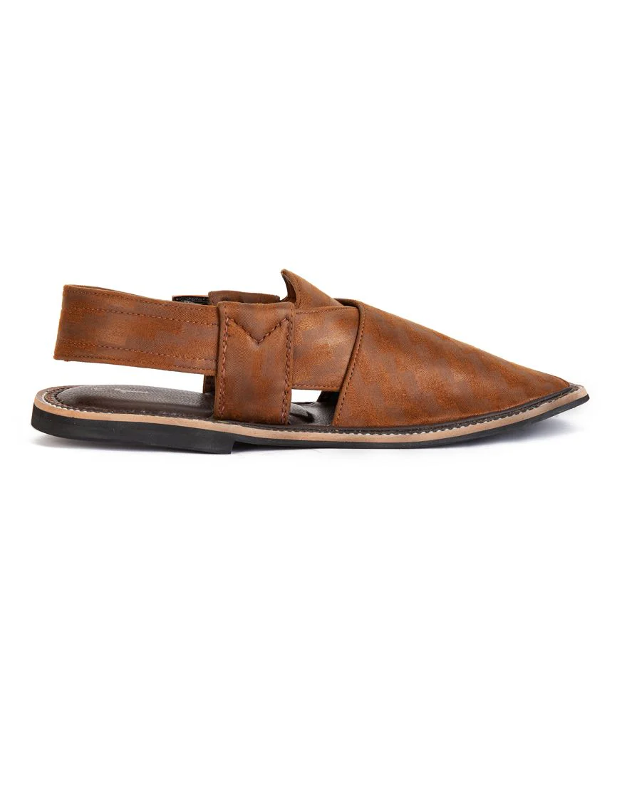 BROWN PESHAWARI SANDALS | JJFW-JPC-US-177/S21-HA-JJ6907 - Image 3
