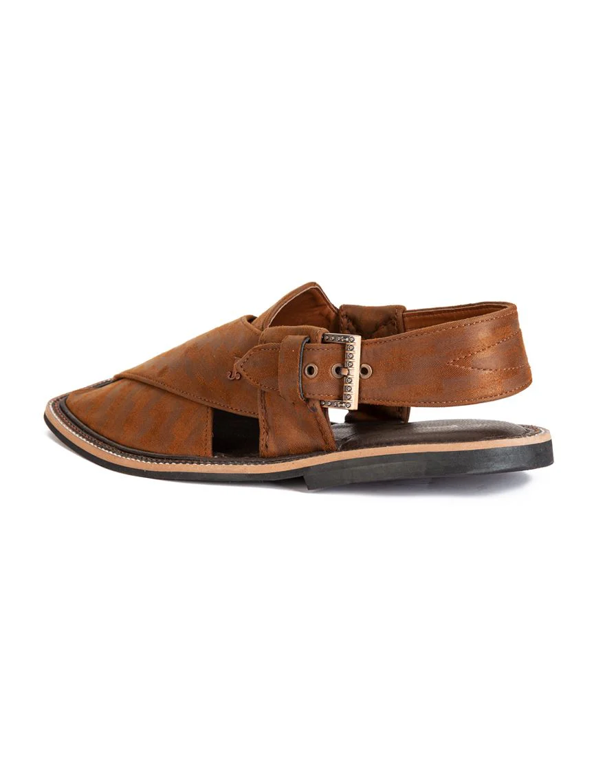 BROWN PESHAWARI SANDALS | JJFW-JPC-US-177/S21-HA-JJ6907 - Image 4