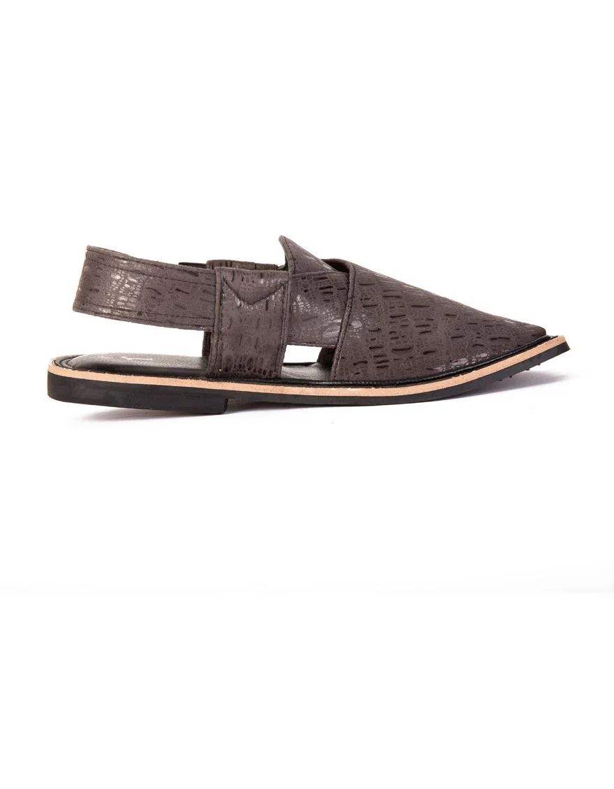 GREY PESHAWARI SANDALS | JJFW-JPC-US-182/S21-HA-JJ6914 - Image 3