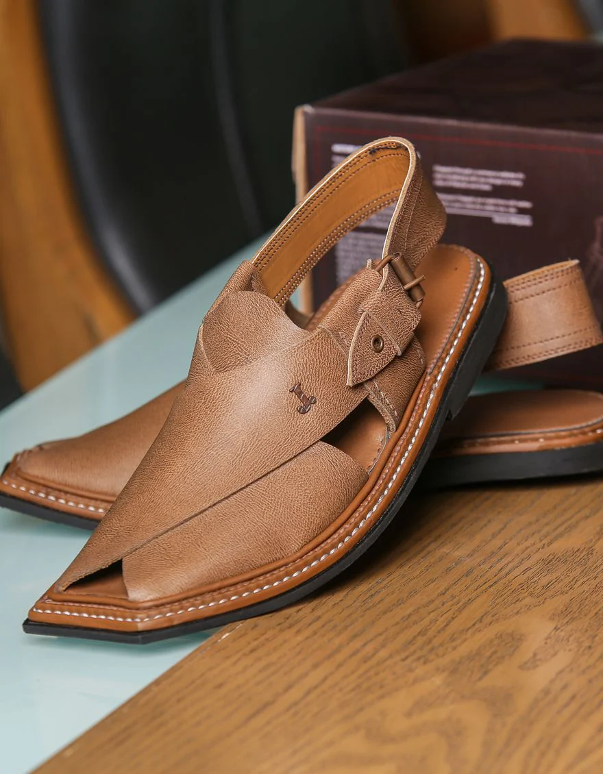 BROWN PESHAWARI SANDALS | JJFW-JPC-US-21082-R1/S21-HA-PLN