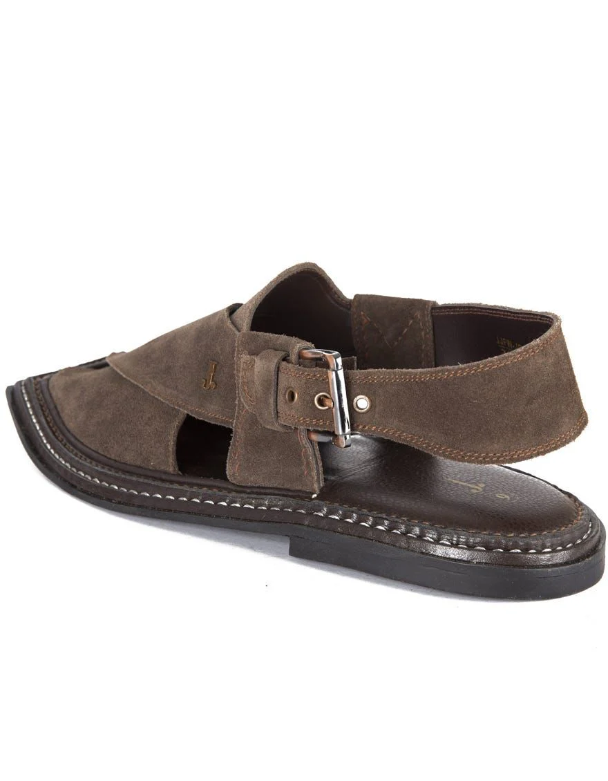 DULL BROWN PESHAWARI SANDALS | JJFW-JPC-US-21250/S21-AB-SWD - Image 3