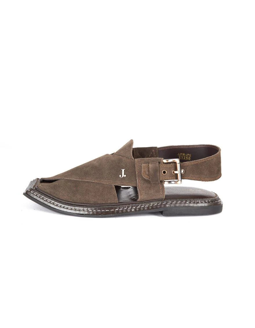 DULL BROWN PESHAWARI SANDALS | JJFW-JPC-US-21250/S21-AB-SWD - Image 4