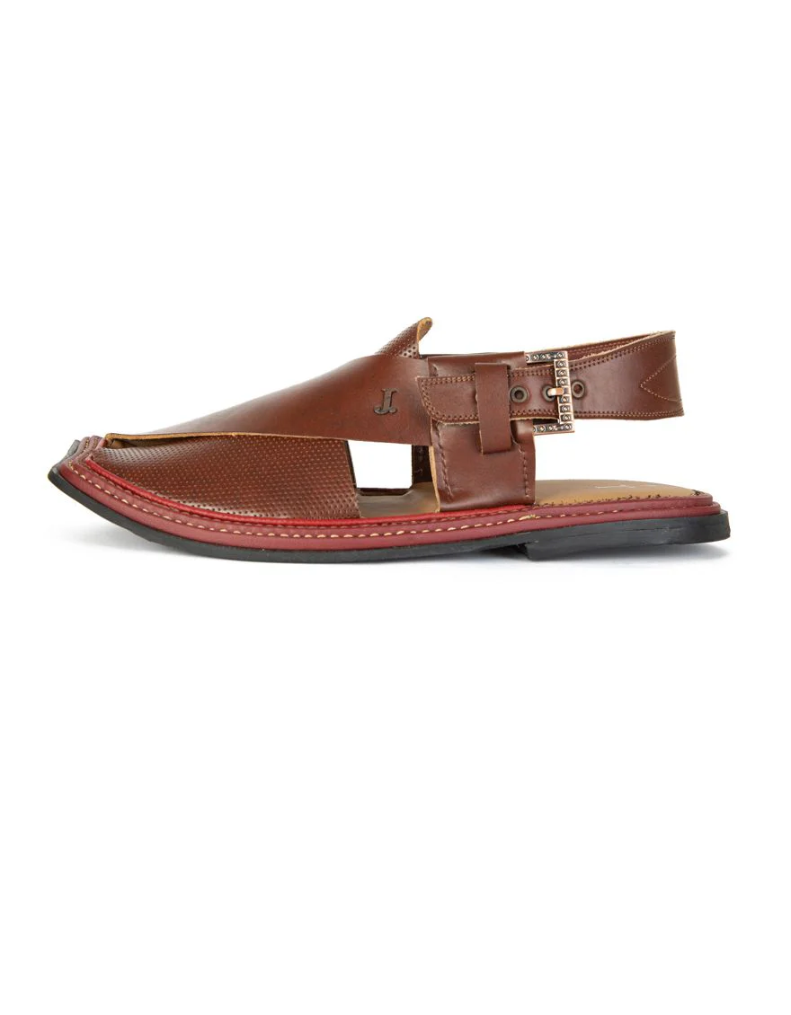 MAROON PESHAWARI SANDALS | JJFW-JPC-US-21288/S21-MI-TXT - Image 2