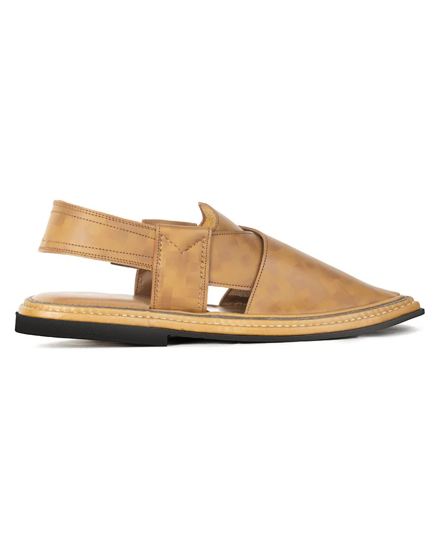 BROWN PESHAWARI SANDALS | JJFW-JPC-US-21296/S21-AB-PLN - Image 2
