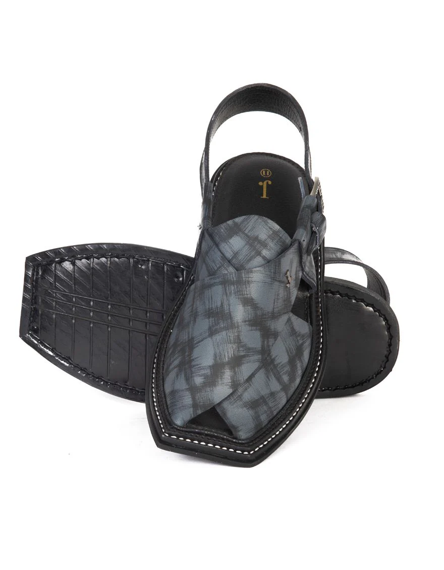 GREY PESHAWARI SANDALS | JJFW-JPC-US-21297/S21-GK-TXT
