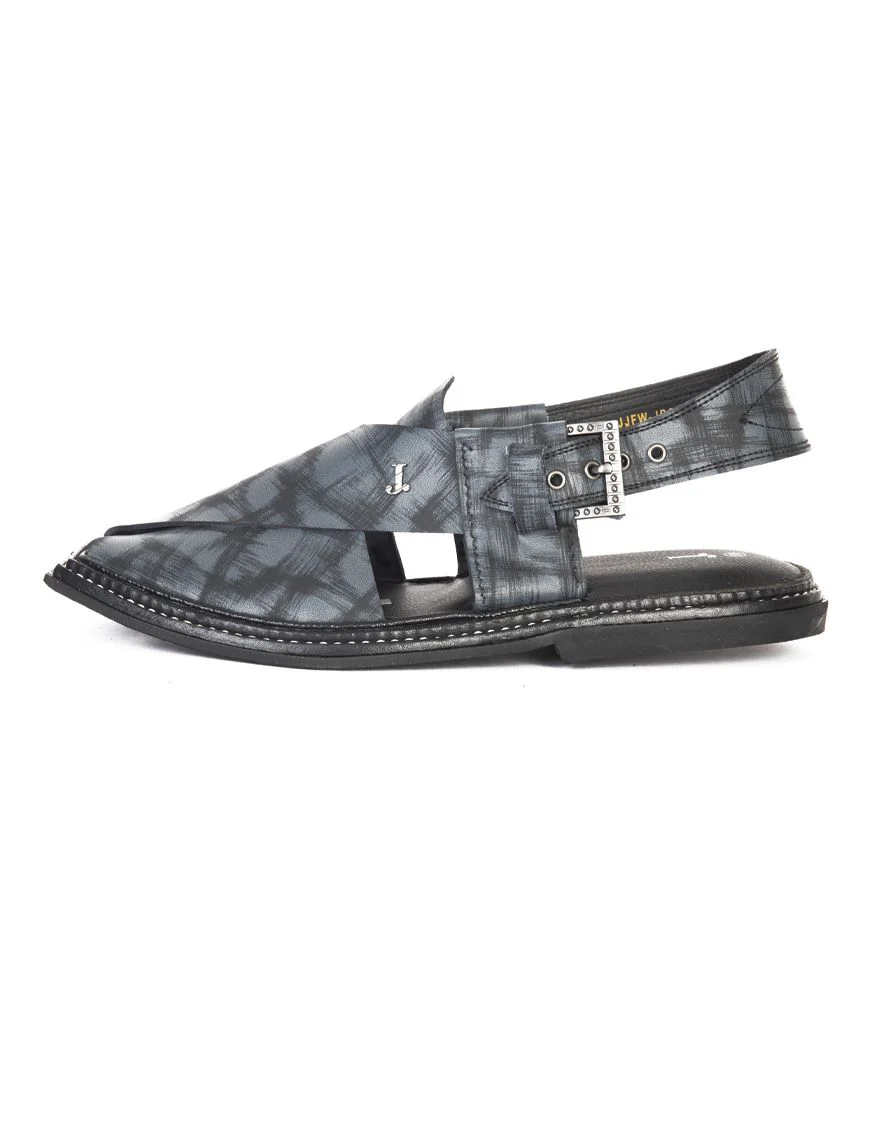 GREY PESHAWARI SANDALS | JJFW-JPC-US-21297/S21-GK-TXT - Image 2