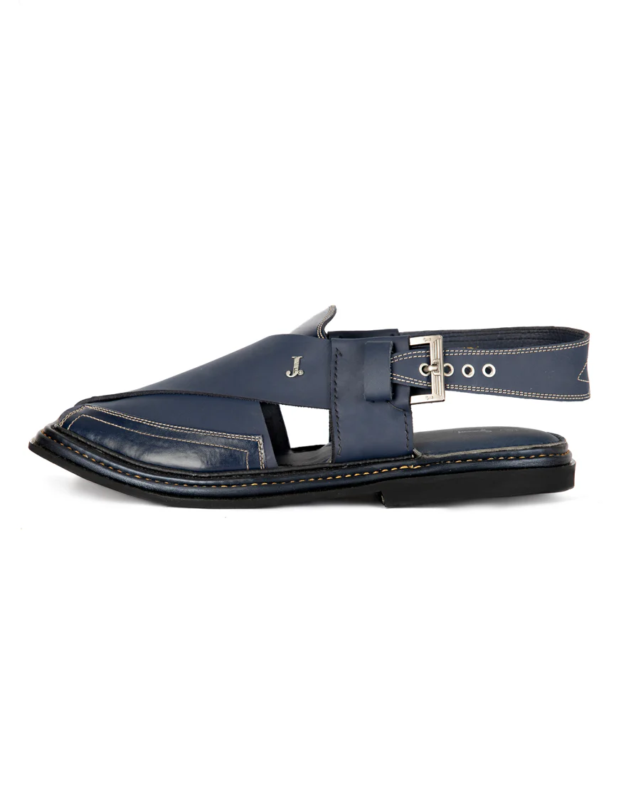 D BLUE PESHAWARI SANDALS | JJFW-JPC-US-21299/S21-HA-TXT - Image 2