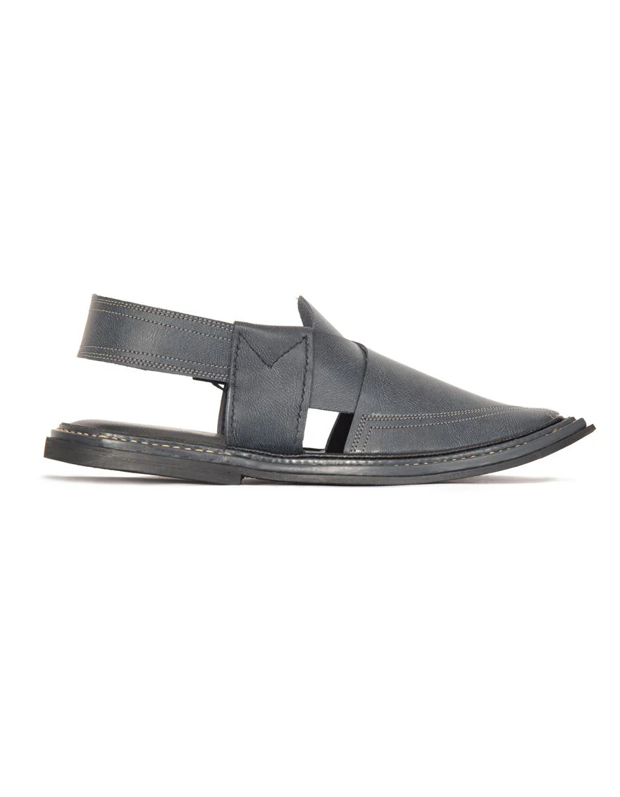 GREY PESHAWARI SANDALS | JJFW-JPC-US-21302/S21-MI-PLN - Image 2