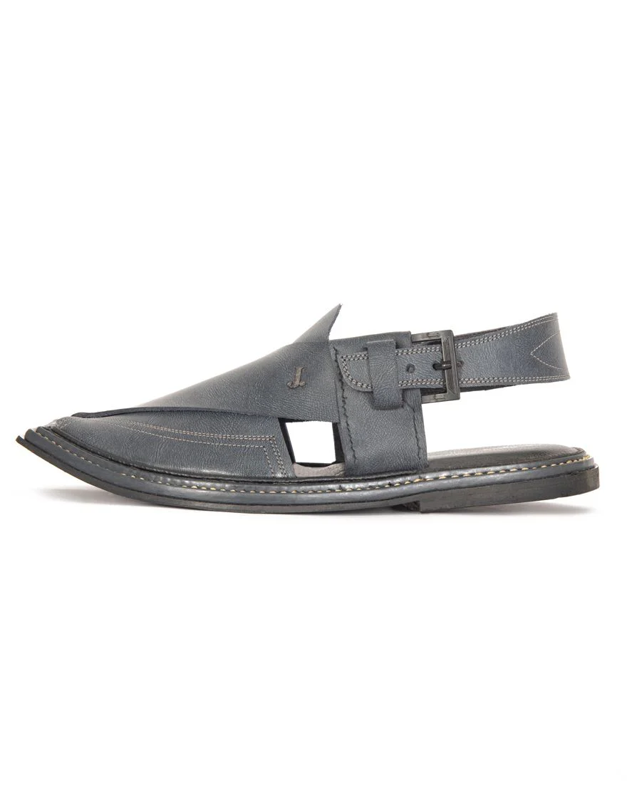 GREY PESHAWARI SANDALS | JJFW-JPC-US-21302/S21-MI-PLN - Image 3