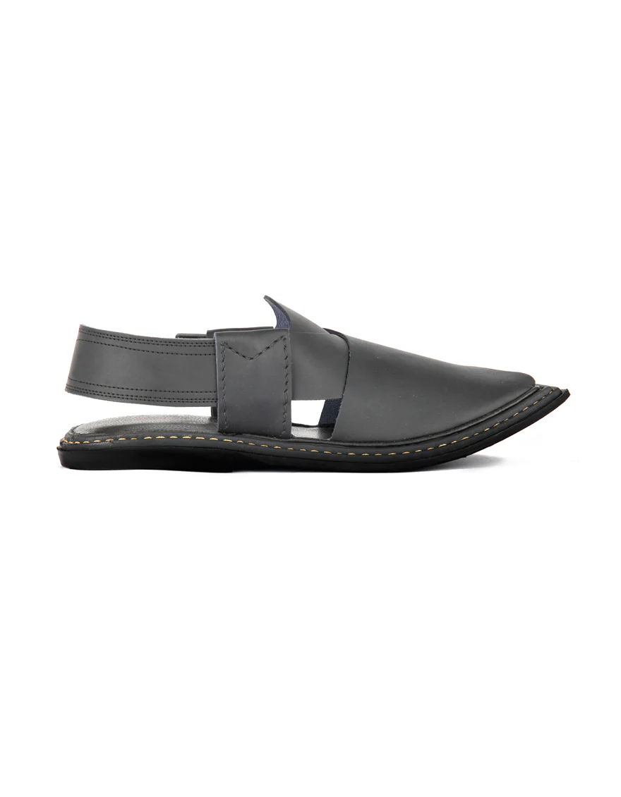 BLACK PESHAWARI SANDALS | JJFW-JPC-US-21309/S22-BL-PLN - Image 3