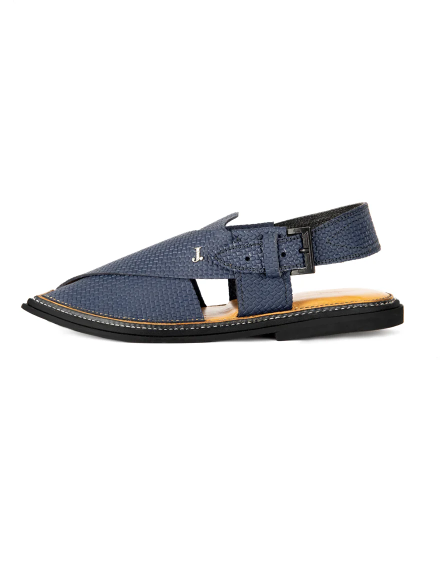 BLUE PESHAWARI SANDALS | JJFW-JPC-US-21312/S22-HA-TXT - Image 2