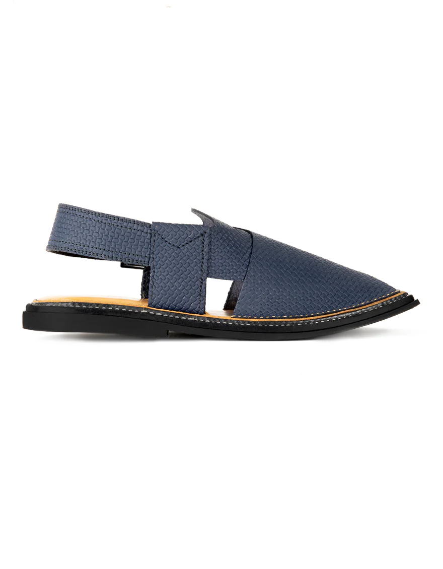 BLUE PESHAWARI SANDALS | JJFW-JPC-US-21312/S22-HA-TXT - Image 3