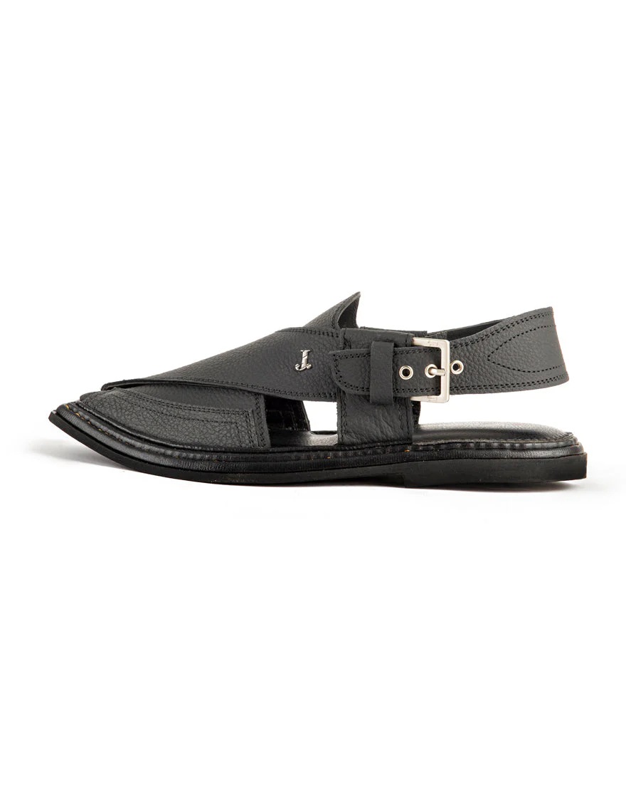 BLACK PESHAWARI SANDALS | JJFW-JPC-US-21318/S22-AB-TXT - Image 2