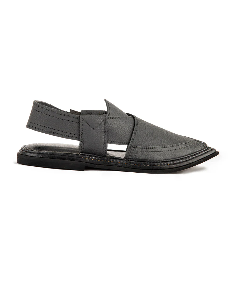BLACK PESHAWARI SANDALS | JJFW-JPC-US-21318/S22-AB-TXT - Image 3