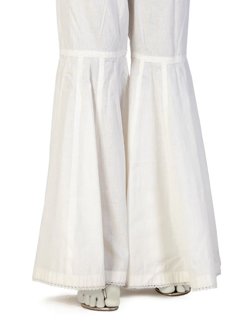 WHITE LAWN GHARARA | JJGH-S-JLGH-25-8048 - Image 2