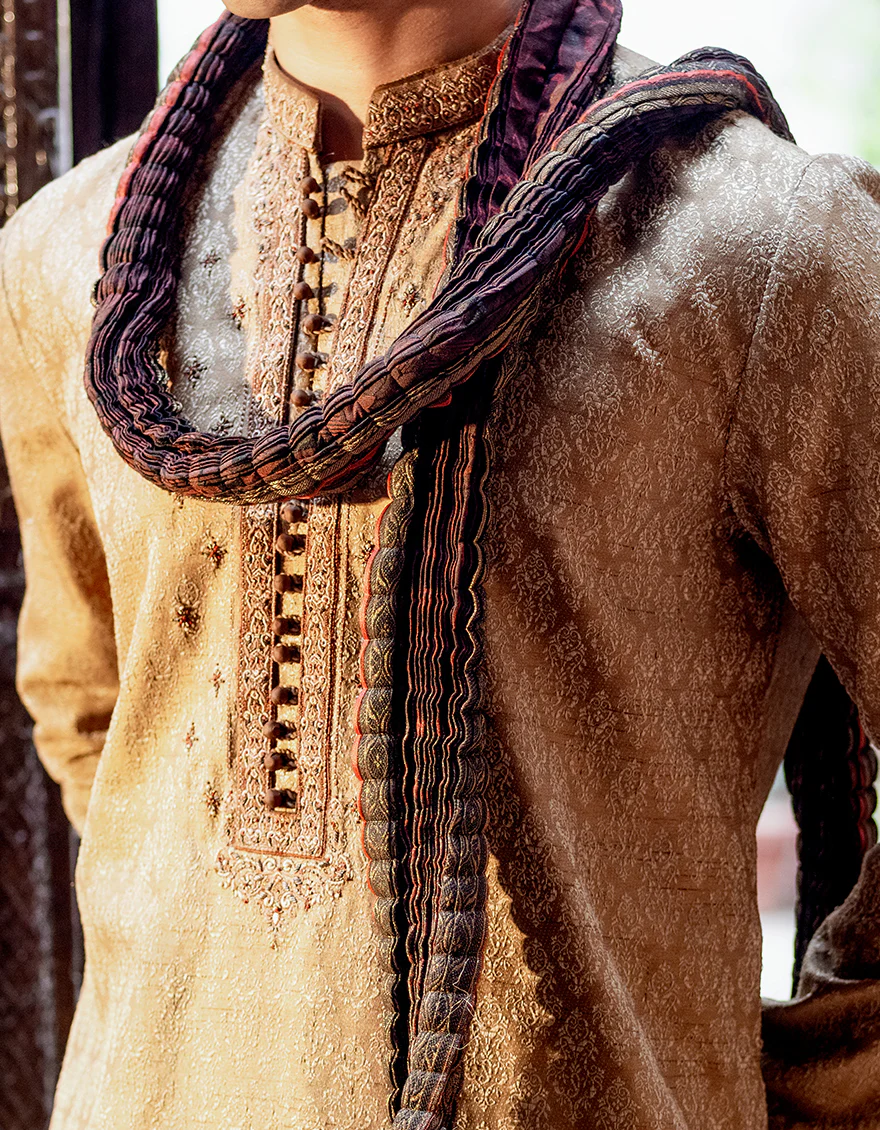 BROWN SHAWL | JJID-SHAWL-9246/S24/ - Image 2