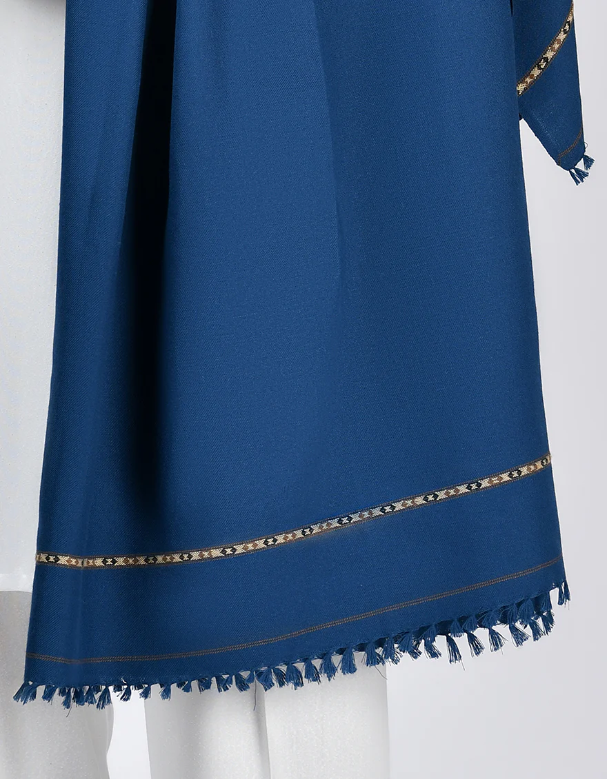 NAVY BLUE ACRYLIC SHAWL | JJID-SHAWL-US-9292/S23/JJ-9292E - Image 2