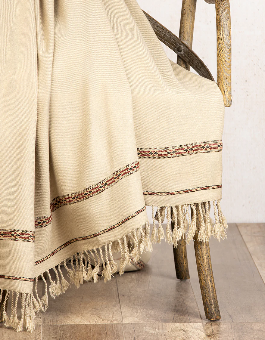 BEIGE SHAWL | JJID-SHW-US-21-0002 FB/DUSSA SHAWL - Image 2