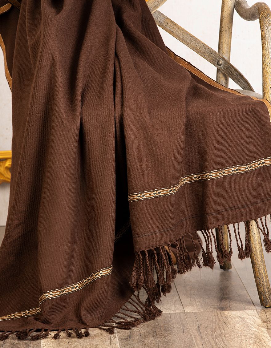 DULL BROWN SHAWL | JJID-SHW-US-21-0002 FB/DUSSA SHAWL-DBO - Image 2