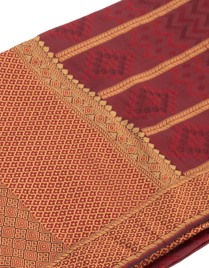 MAROON SHAWL | JJID-US-SHAWL/S20/JJ6994 - Image 2