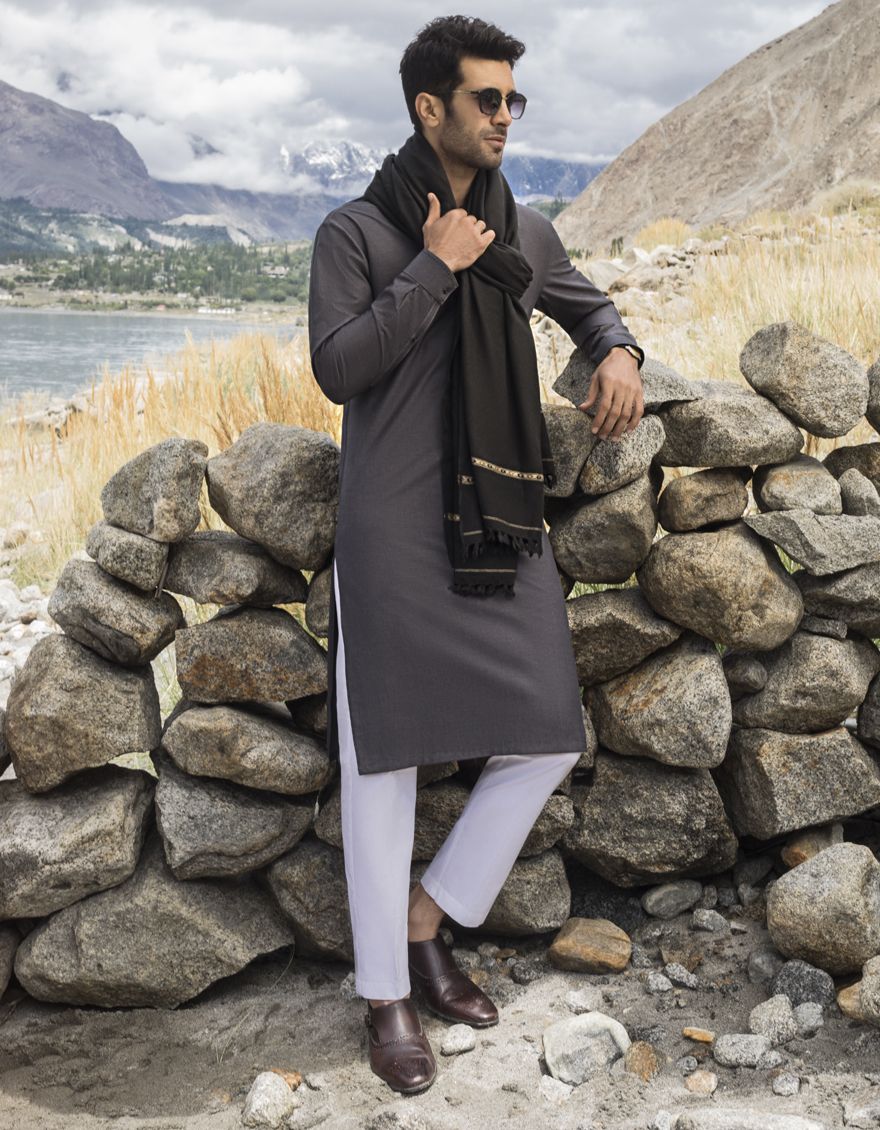 BLACK SHAWL | JJID-US-SHAWL/S20/JJ7097 - Image 4