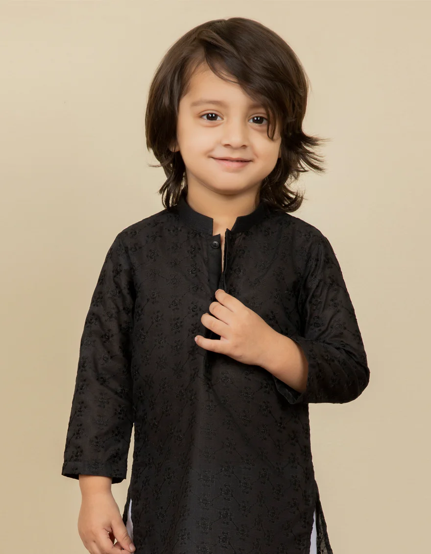 BLACK VISCOSE KAMEEZ SHALWAR | JJIKP-US-43206/A22/JJ8418-CL - Image 3