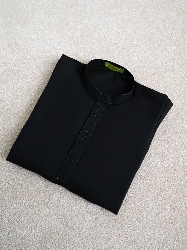 BLACK KAMEEZ SHALWAR | JJIKS-A-39095/S24/JJ8791-PN - Image 2