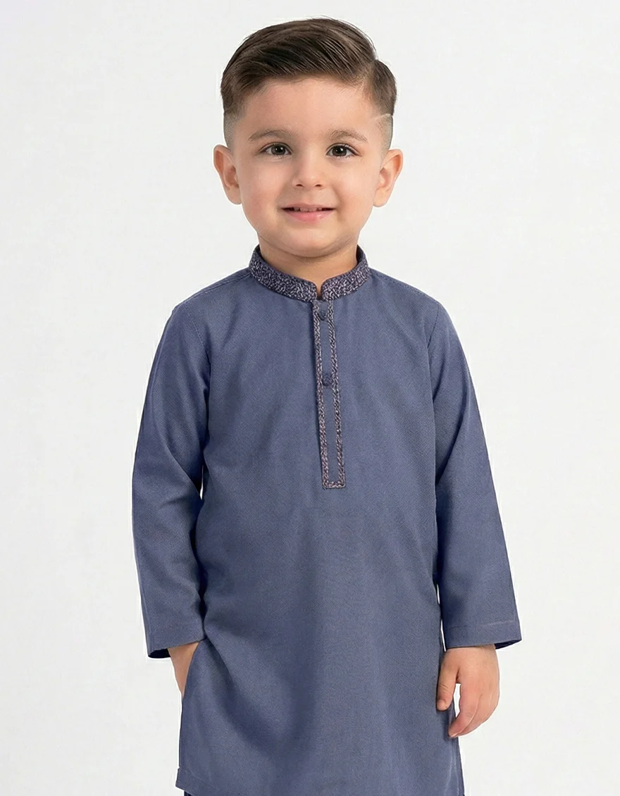 BLUE KAMEEZ SHALWAR | JJIKS-A-39558/S26/JJ10239-SF - Image 2