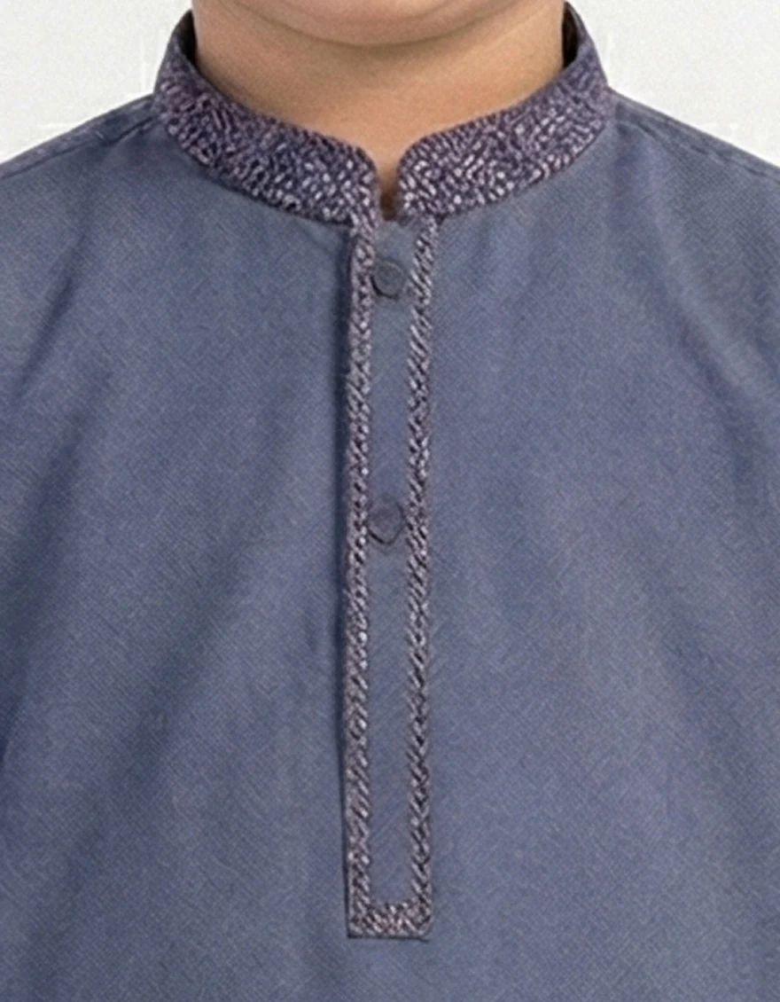 BLUE KAMEEZ SHALWAR | JJIKS-A-39558/S26/JJ10239-SF - Image 3