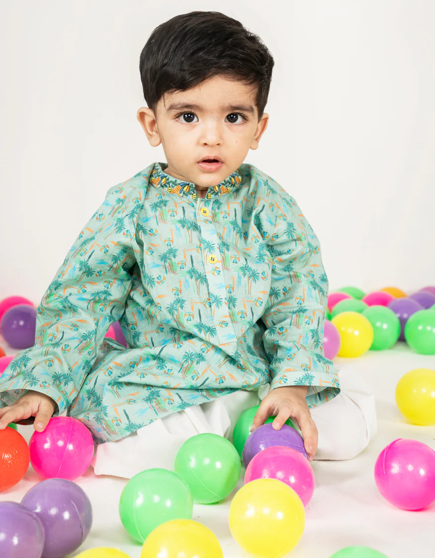 LIGHT GREEN COTTON KAMEEZ SHALWAR | JJIKS-A-46606/S25/JJ9774-SF - Image 2