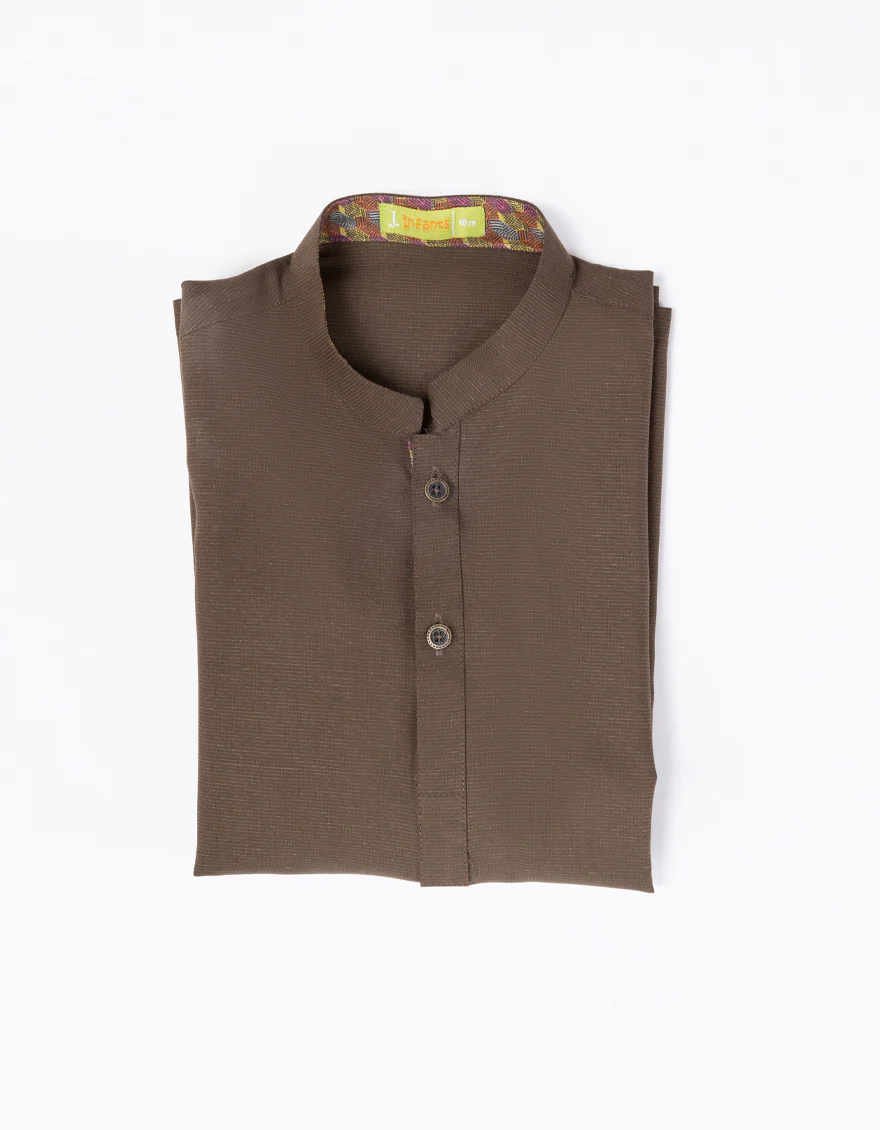 BROWN BLENDED KAMEEZ SHALWAR | JJIKS-A-91420/S24/JJ8831-PN - Image 2