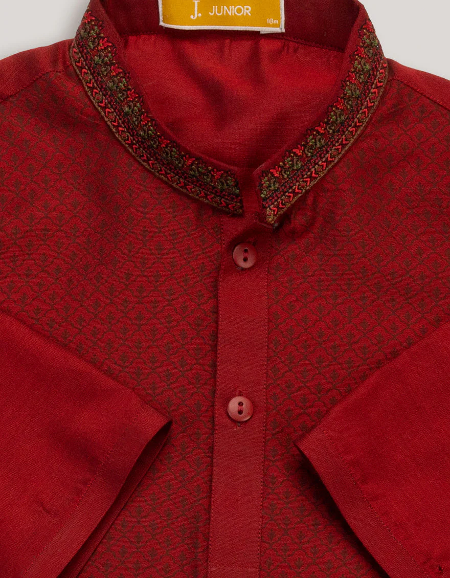 RED BLENDED SPECIAL KAMEEZ SHALWAR | JJIKS-A-SP-46576/S25/JJ8453-FL - Image 2