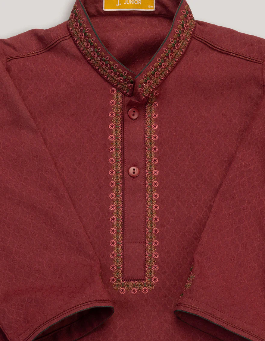 RED BLENDED SPECIAL KAMEEZ SHALWAR | JJIKS-A-SP-46588/S25/JJ1106-FL - Image 2