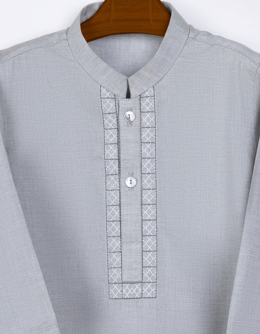 POWDER GREEN COTTON KAMEEZ SHALWAR | JJIKS-A-US-41225/S22/JJ8345-CL - Image 2