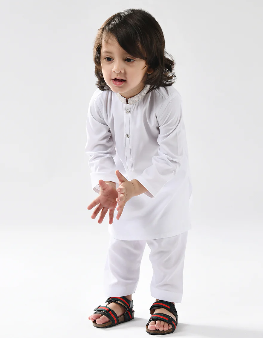 WHITE BLENDED KAMEEZ SHALWAR | JJIKS-A-US-44049/S22/JJ8166-SF - Image 2