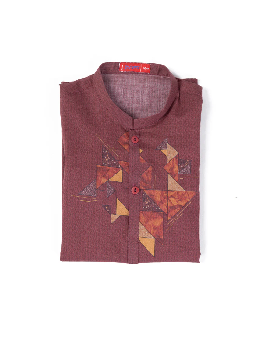 RED COTTON KAMEEZ SHALWAR | JJIKS-S-90439/S24/JJ9212-SF - Image 2