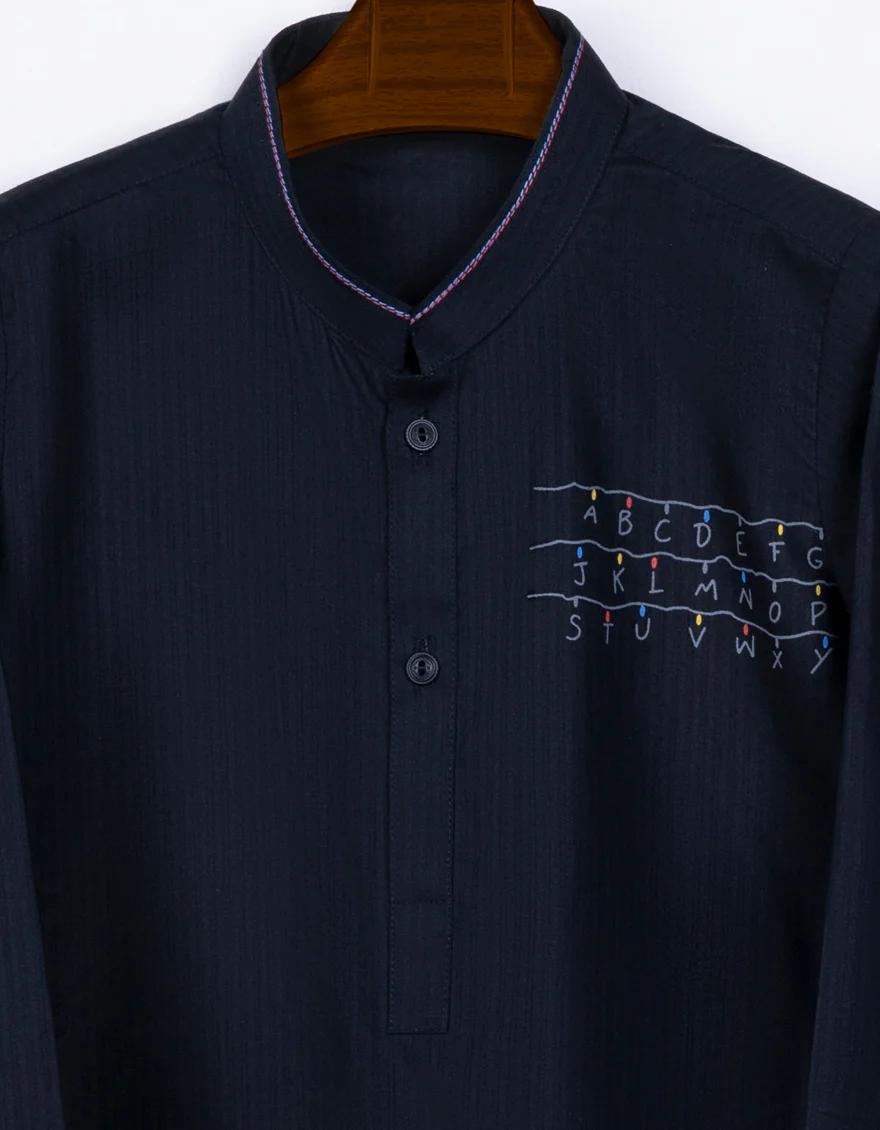 BLACK COTTON KAMEEZ SHALWAR | JJIKS-S-US-34326/S23/JJ8246-SF - Image 2