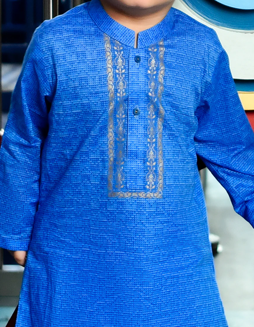 COBALT BLUE COTTON KAMEEZ SHALWAR | JJIKS-S-US-34382/S23/JJ8771-SF - Image 2
