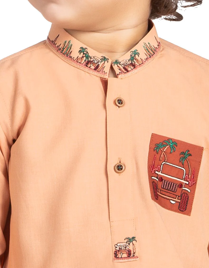 PEACH KAMEEZ SHALWAR | JJIKS-S-US-35562/S19/JJ6513 - Image 2
