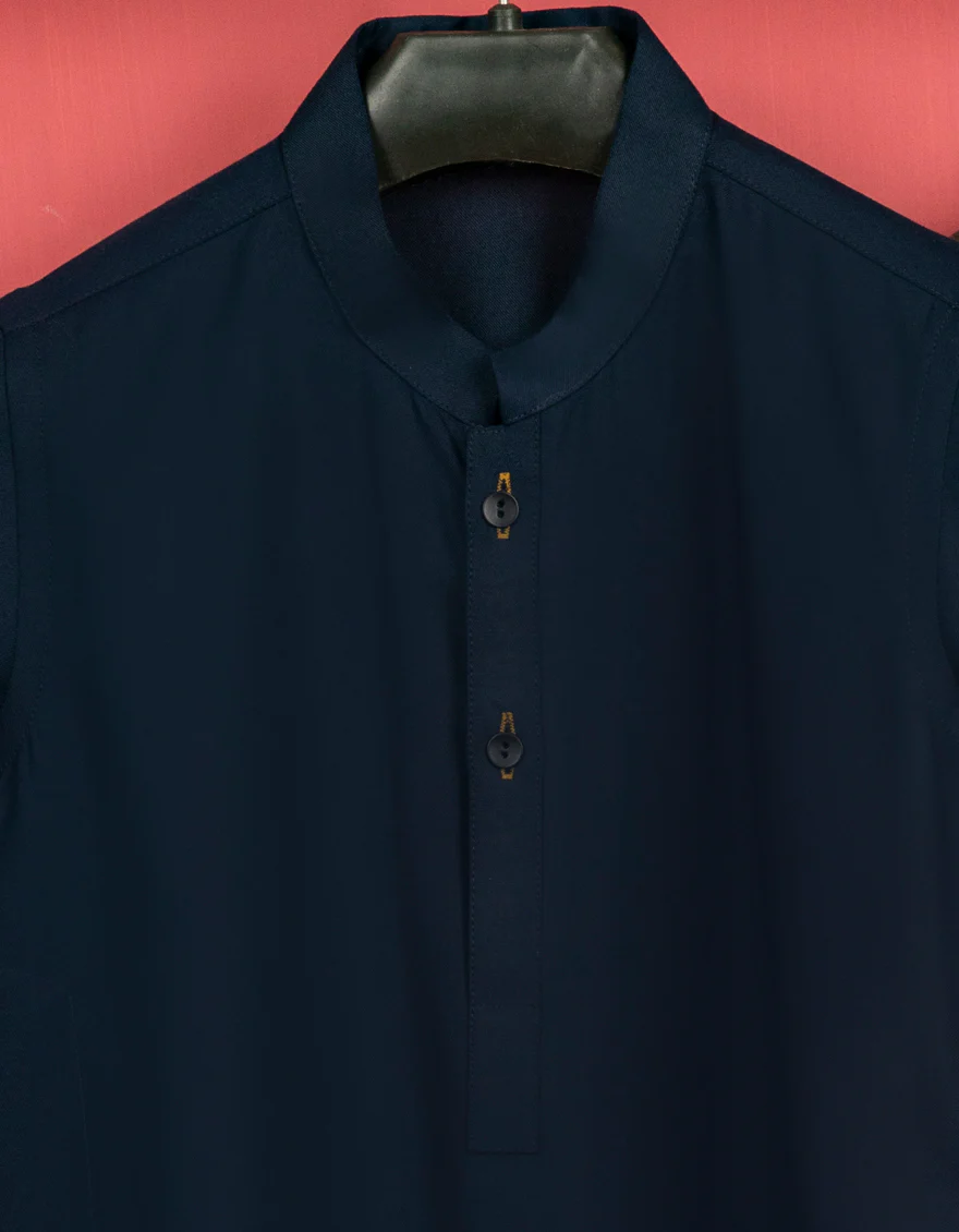 NAVY BLUE BLENDED KAMEEZ SHALWAR | JJIKS-S-US-35833-R6-AP/S23/JJ8733-PN - Image 2