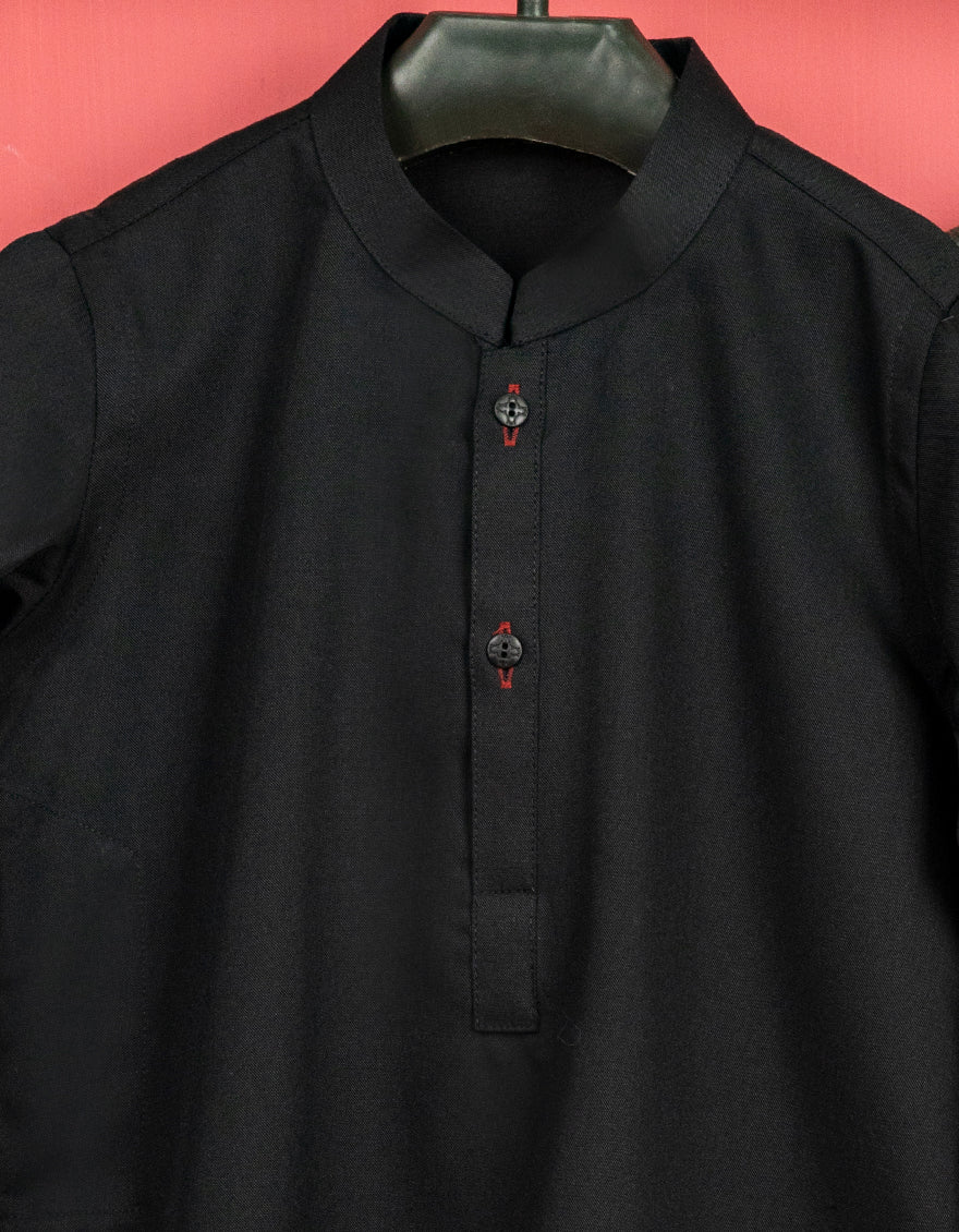 BLACK BLENDED KAMEEZ SHALWAR | JJIKS-S-US-35836-R4-AP/S23/JJ8733-PN - Image 2