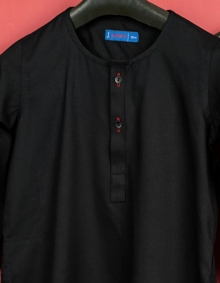 BLACK BLENDED KAMEEZ SHALWAR | JJIKS-S-US-35840-R4-AP/S23/JJ8733-PN - Image 2