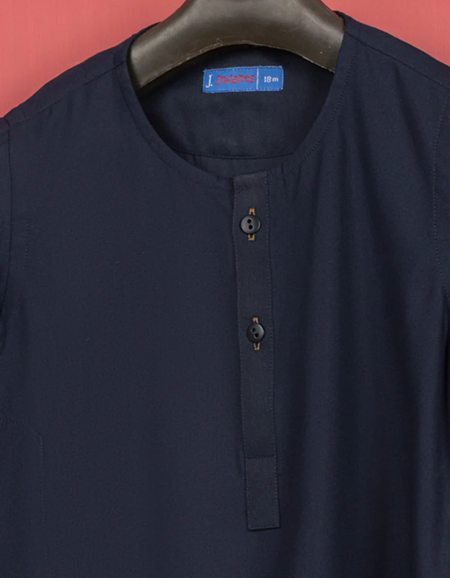 NAVY BLUE BLENDED KAMEEZ SHALWAR | JJIKS-S-US-35841-R4-AP/S23/JJ8733-PN