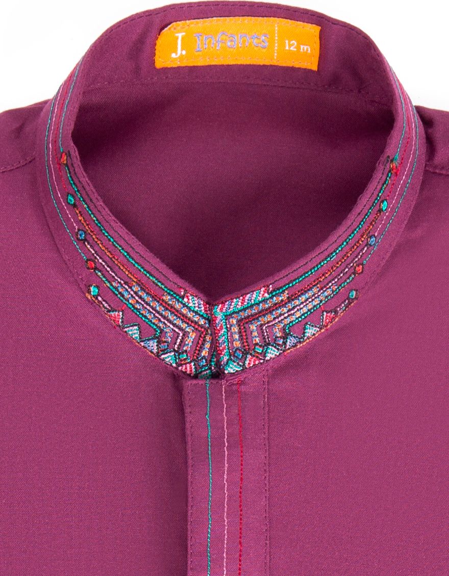 PLUM KAMEEZ SHALWAR | JJIKS-S-US-37393/S19/JJ6399 - Image 3